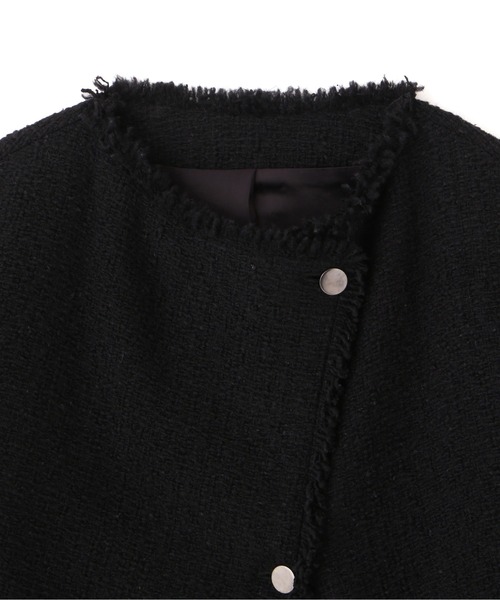 YLEVE(イレーヴ)の「YLEVE / TWEED COLLARLESS JACKET(テーラードジャケット・レディース・ブラック・2)」の15枚目の写真