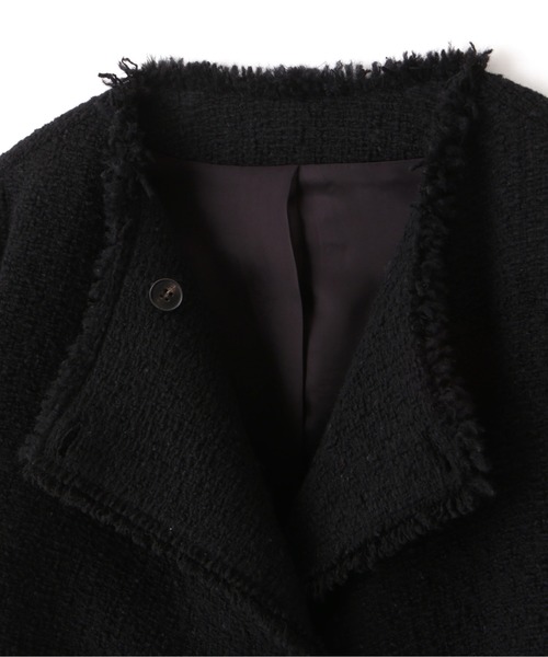 YLEVE(イレーヴ)の「YLEVE / TWEED COLLARLESS JACKET(テーラードジャケット・レディース・ブラック・2)」の16枚目の写真