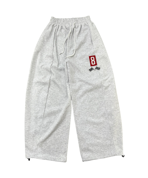 SK8ER ROCK(スケーターロック)の「8 Flag カーブスウェットパンツ(ホワイトメランジ)(スウェットパンツ・メンズ・その他・MEDIUM/LARGE)」の1枚目の写真
