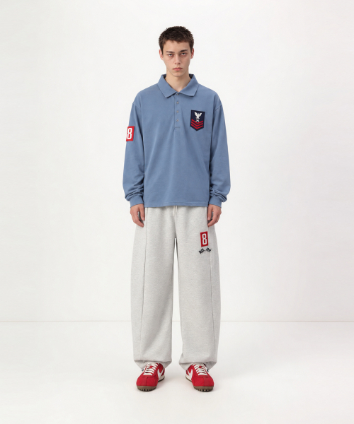 SK8ER ROCK(スケーターロック)の「8 Flag カーブスウェットパンツ(ホワイトメランジ)(スウェットパンツ・メンズ・その他・MEDIUM/LARGE)」の7枚目の写真