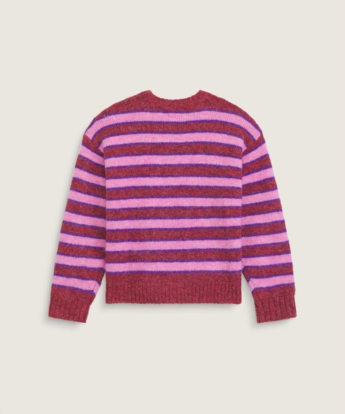 VANS（バンズ）の「ウィメンズ ROLLINS ストライプセーター / Rollins Stripe Sweater Poppy Elm VN000U4AHCT1（ニット/セーター・レディース・ピンク・LARGE/MEDIUM）」の5枚目の写真
