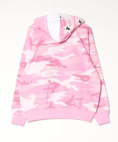 AAPE BY A BATHING APE（エーエイプバイアベイシングエイプ）の「AAPE BASIC ZIP UP HOODIE(WOODLAND CAMO)（パーカー・メンズ・グリーン系その他3/ピンク系その他・SMALL/LARGE/X-LARGE/X-SMALL/MEDIUM）」の9枚目の写真
