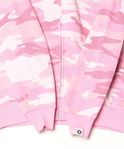 AAPE BY A BATHING APE（エーエイプバイアベイシングエイプ）の「AAPE BASIC ZIP UP HOODIE(WOODLAND CAMO)（パーカー・メンズ・グリーン系その他3/ピンク系その他・SMALL/LARGE/X-LARGE/X-SMALL/MEDIUM）」の10枚目の写真
