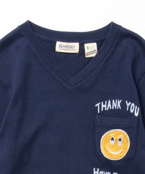 SCREEN STARS（スクリーンスターズ）の「SCREEN STARS×BEAMS BOY / ポケット スマイル Vネック（Tシャツ/カットソー・レディース・ホワイト/グレー/ネイビー・ONE SIZE）」の15枚目の写真