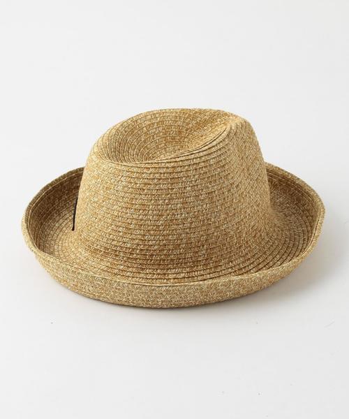 green label relaxing（グリーンレーベルリラクシング）の「CF リボンナカオレブレードハット（ハット・レディース・ブラウン/ベージュ・FREE）」の4枚目の写真