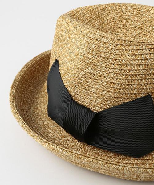 green label relaxing（グリーンレーベルリラクシング）の「CF リボンナカオレブレードハット（ハット・レディース・ブラウン/ベージュ・FREE）」の5枚目の写真