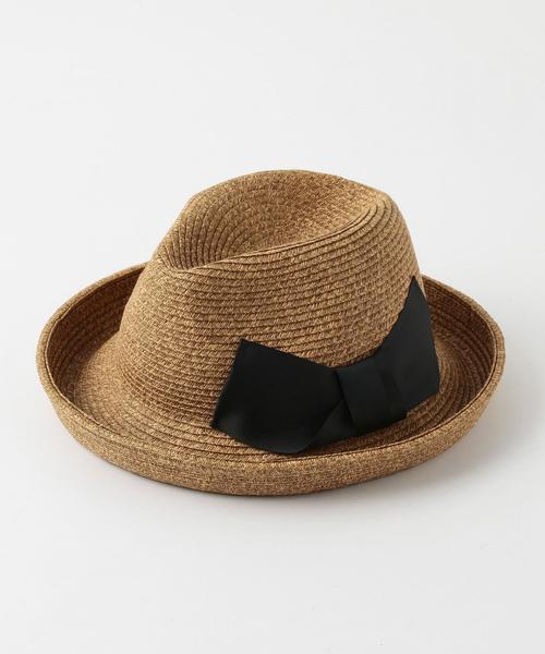 green label relaxing（グリーンレーベルリラクシング）の「CF リボンナカオレブレードハット（ハット・レディース・ブラウン/ベージュ・FREE）」の9枚目の写真