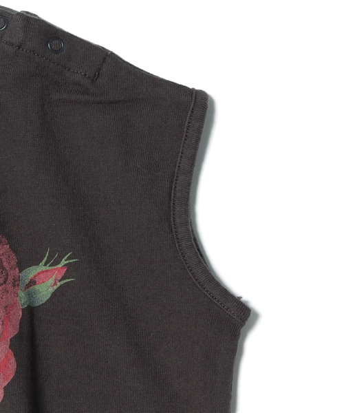 SWAP MEET MARKET（スワップミートマーケット）の「ショート丈半袖Tシャツ（Tシャツ/カットソー・キッズ・アイボリー/ブラック/ブラック系その他・90/110/130/120/100/140）」の6枚目の写真