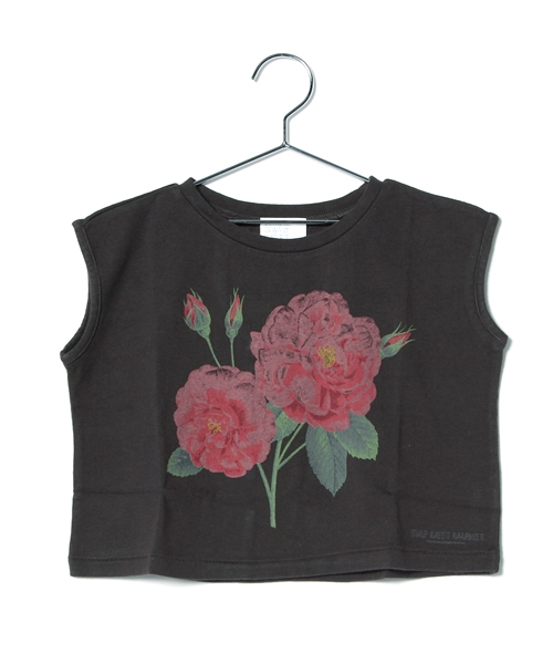 SWAP MEET MARKET（スワップミートマーケット）の「ショート丈半袖Tシャツ（Tシャツ/カットソー・キッズ・アイボリー/ブラック/ブラック系その他・90/110/130/120/100/140）」の9枚目の写真