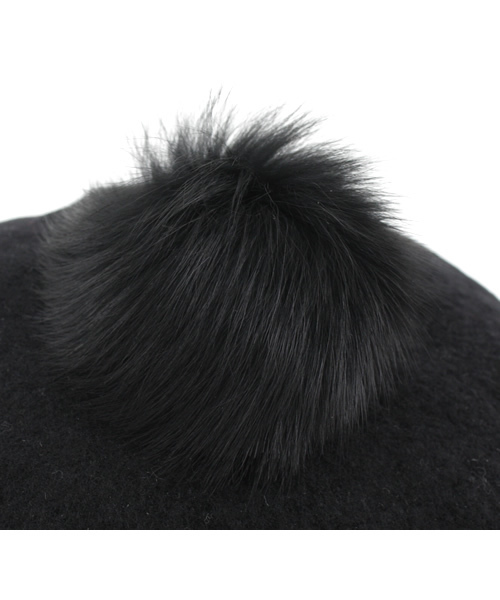 BEAUTY&YOUTH UNITED ARROWS(ビューティーアンドユースユナイテッドアローズ)の「BF FELT FUR POMPOM BLT(キャスケット・レディース・ブラック/グレー/ライトピンク・フリー)」の8枚目の写真