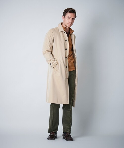 100年コート（ヒャクネンコート）の「＜100年コート＞バルマカーンロングコート（ステンカラーコート・メンズ・ベージュ/ネイビー/ブラック・LL/M/L）」の18枚目の写真