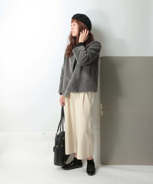 Sens de vie(サンスドゥウ゛ィ)の「Sdv ダブルクロスワイドパンツ(その他パンツ・レディース・ネイビー/ベージュ・MEDIUM/LARGE)」の12枚目の写真