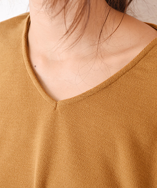 Luz Llena (philter)（ラズレナ　フィルター）の「[made in Japan]フレアスリーブ・ニットソートップス（Tシャツ/カットソー・レディース・キャメル/ブラック/カーキ・MEDIUM）」の9枚目の写真