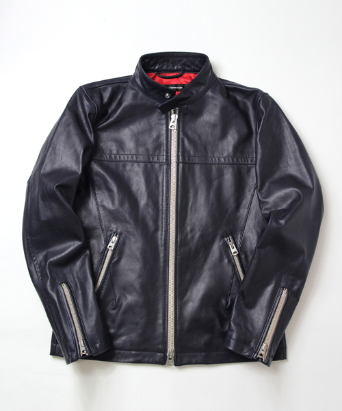 ジャックローズ　ダークグリーン レザー シングルライダースジャケット　本革 ジャックローズ ダークグリーン レザー シングルライダースジャケット 本革