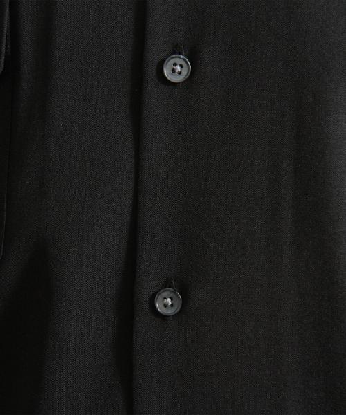 BEAUTY&YOUTH UNITED ARROWS（ビューティーアンドユースユナイテッドアローズ）の「BY ウーステッド ワイドフォルム ショートスリーブ シャツ ◆（シャツ/ブラウス・メンズ・ブラック/ダークグリーン/ライトグレー・SMALL/MEDIUM/X-LARGE/LARGE）」の8枚目の写真