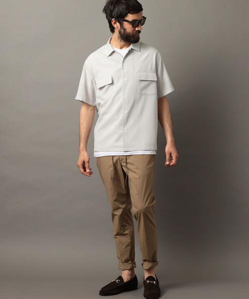 BEAUTY&YOUTH UNITED ARROWS（ビューティーアンドユースユナイテッドアローズ）の「BY ウーステッド ワイドフォルム ショートスリーブ シャツ ◆（シャツ/ブラウス・メンズ・ブラック/ダークグリーン/ライトグレー・SMALL/MEDIUM/X-LARGE/LARGE）」の11枚目の写真