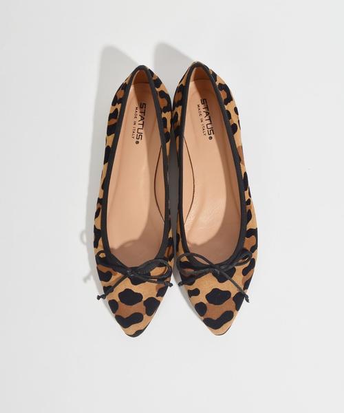 SHIPS（シップス）の「STATUS:ポインテッドバレエレオパード◇（バレエシューズ・レディース・キャメル・75/70/55/60/80/65）」の5枚目の写真