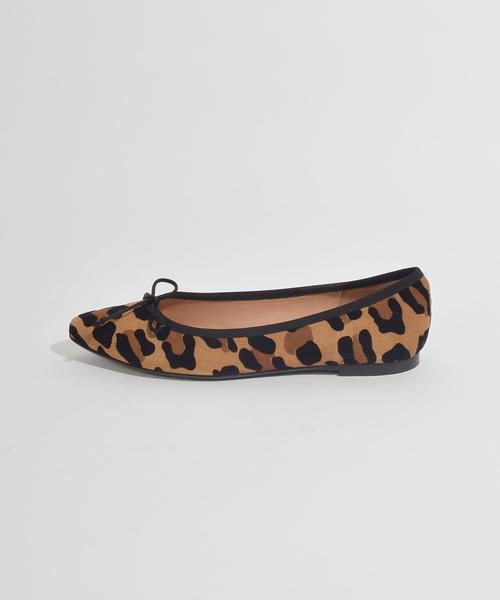 SHIPS（シップス）の「STATUS:ポインテッドバレエレオパード◇（バレエシューズ・レディース・キャメル・75/70/55/60/80/65）」の2枚目の写真