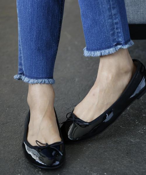 coen（コーエン）の「バレエフラットシューズ（バレエシューズ・レディース・ブラック/ワイン/シルバー・X-LARGE/MEDIUM/LARGE/SMALL）」の2枚目の写真