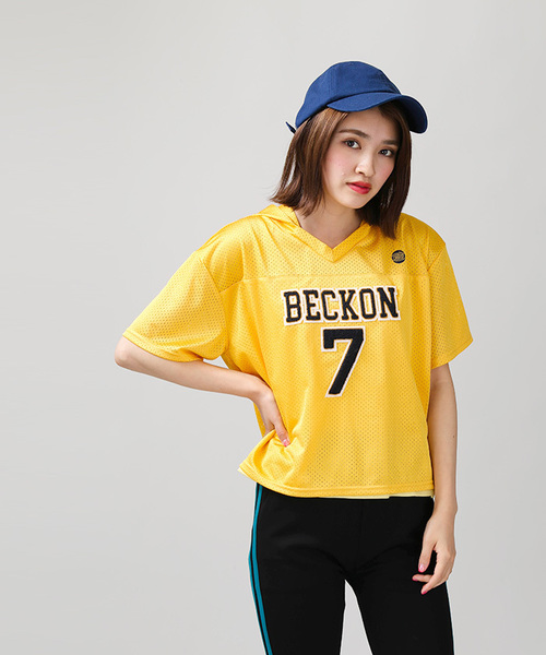 WEGO(ウィゴー)の「WEGO/メッシュサガラTパーカー(Tシャツ/カットソー・レディース・イエロー/ホワイト/ピンク/ブラック・FREE)」の8枚目の写真