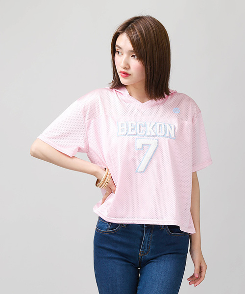 WEGO(ウィゴー)の「WEGO/メッシュサガラTパーカー(Tシャツ/カットソー・レディース・イエロー/ホワイト/ピンク/ブラック・FREE)」の12枚目の写真