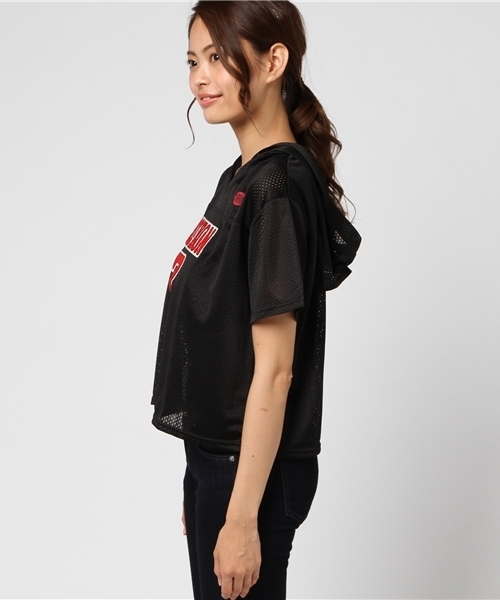 WEGO(ウィゴー)の「WEGO/メッシュサガラTパーカー(Tシャツ/カットソー・レディース・イエロー/ホワイト/ピンク/ブラック・FREE)」の15枚目の写真
