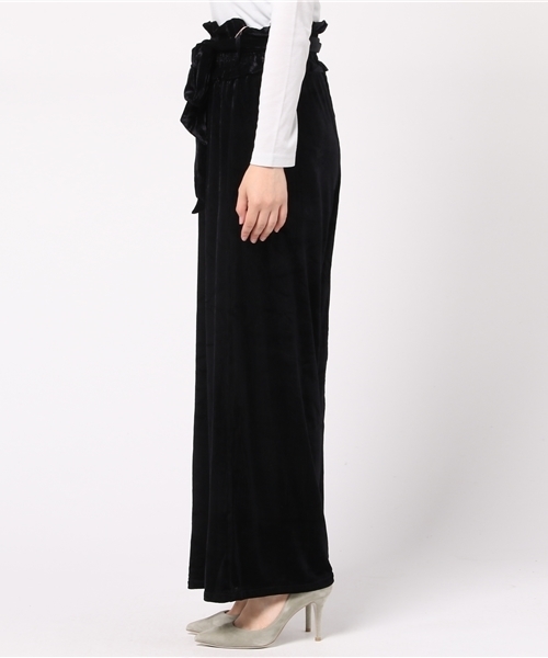 one after another NICE CLAUP（ワンアフターアナザーナイスクラップ）の「コーデュロイ風カットベロアパンツ（その他パンツ・レディース・ピンク/サックスブルー/ブラック/パープル・FREE）」の6枚目の写真