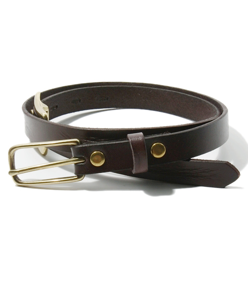 NANO universe（ナノユニバース）の「2 Buckle Narrow Belt（ベルト・メンズ・キャメル/レッド/グリーン/ネイビー/ダークブラウン/ブラック/ブルー/ピンク・FREE）」の2枚目の写真