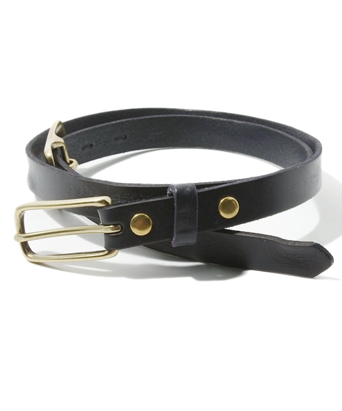 NANO universe（ナノユニバース）の「2 Buckle Narrow Belt（ベルト・メンズ・キャメル/レッド/グリーン/ネイビー/ダークブラウン/ブラック/ブルー/ピンク・FREE）」の4枚目の写真