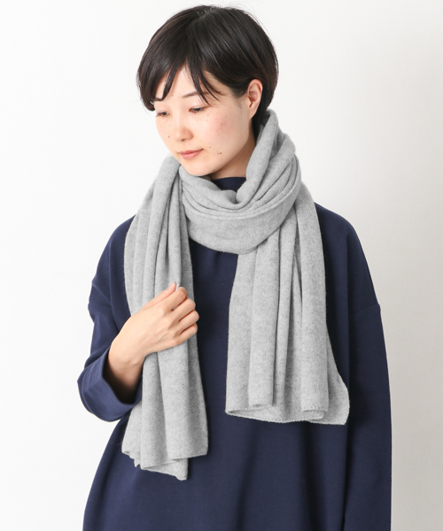 Chloe カシミヤ マフラー 大判ストール(ライトグレー) 楽天市場