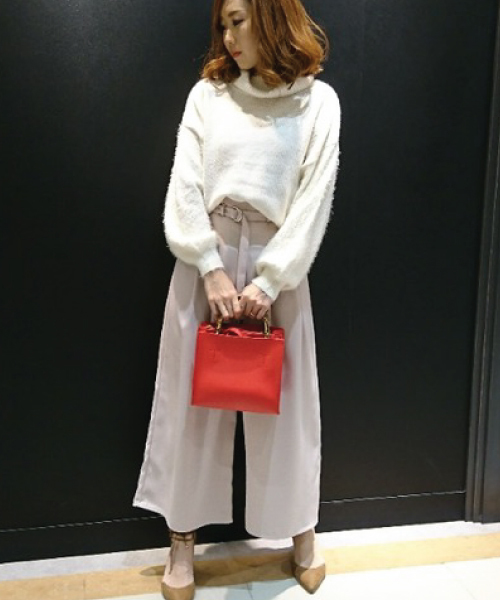 INTERPLANET（インタープラネット）の「バンブーミニトート（ショルダーバッグ・レディース・レッド/ブラック/ベージュ・フリー）」の8枚目の写真