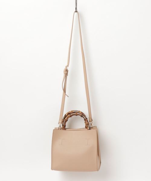 INTERPLANET（インタープラネット）の「バンブーミニトート（ショルダーバッグ・レディース・レッド/ブラック/ベージュ・フリー）」の3枚目の写真