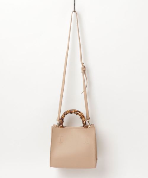 INTERPLANET（インタープラネット）の「バンブーミニトート（ショルダーバッグ・レディース・レッド/ブラック/ベージュ・フリー）」の4枚目の写真