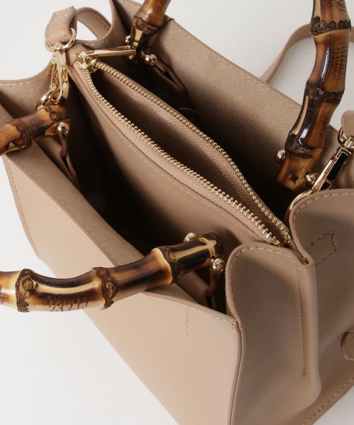 INTERPLANET（インタープラネット）の「バンブーミニトート（ショルダーバッグ・レディース・レッド/ブラック/ベージュ・フリー）」の6枚目の写真