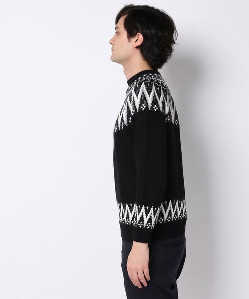 GLOSTER(グロスター)の「求心ニットプルオーバー(ニット/セーター・メンズ・ブラック/ブラウン・M/L/S/XL)」の3枚目の写真