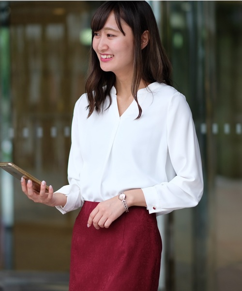 TRUDEA(トルディア)の「ジャガード タイトスカート(スカート・レディース・ライトグレー/ネイビー/ラベンダー/ホワイト/ブラック/グレー/ブルー/イエロー/インディゴブルー/キャメル/グリーン/ワインレッド・MEDIUM/SMALL/X-SMALL/LARGE)」の12枚目の写真