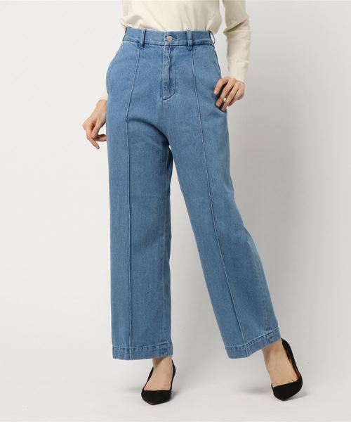 JOURNAL STANDARD relume（ジャーナルスタンダード　レリューム）の「ピンタックワイドデニム#（デニムパンツ・レディース・ブルー/ブルー系その他・40/38/36）」の5枚目の写真