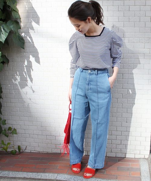 JOURNAL STANDARD relume（ジャーナルスタンダード　レリューム）の「ピンタックワイドデニム#（デニムパンツ・レディース・ブルー/ブルー系その他・40/38/36）」の11枚目の写真