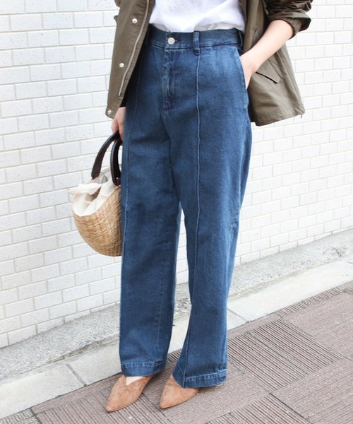 JOURNAL STANDARD relume（ジャーナルスタンダード　レリューム）の「ピンタックワイドデニム#（デニムパンツ・レディース・ブルー/ブルー系その他・40/38/36）」の22枚目の写真