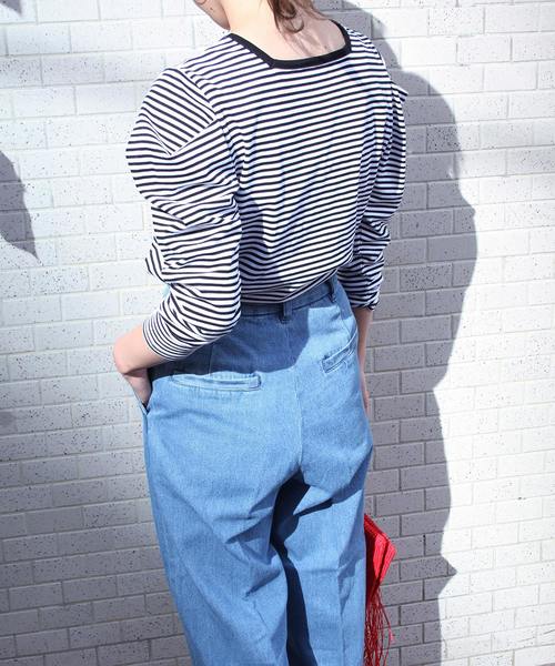 JOURNAL STANDARD relume（ジャーナルスタンダード　レリューム）の「ピンタックワイドデニム#（デニムパンツ・レディース・ブルー/ブルー系その他・40/38/36）」の9枚目の写真