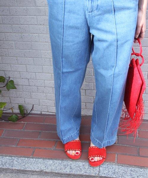 JOURNAL STANDARD relume（ジャーナルスタンダード　レリューム）の「ピンタックワイドデニム#（デニムパンツ・レディース・ブルー/ブルー系その他・40/38/36）」の10枚目の写真