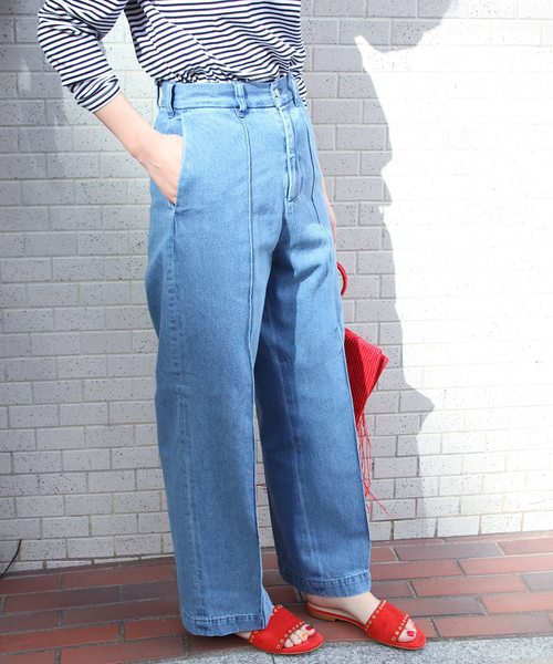 JOURNAL STANDARD relume（ジャーナルスタンダード　レリューム）の「ピンタックワイドデニム#（デニムパンツ・レディース・ブルー/ブルー系その他・40/38/36）」の20枚目の写真