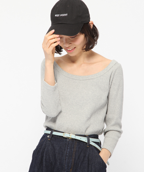 LAKOLE（ラコレ）の「テレコスクープネックプルオーバー / LAKOLE（Tシャツ/カットソー・レディース・ブラック/パープル/グレー/ホワイト・SMALL/MEDIUM）」の4枚目の写真