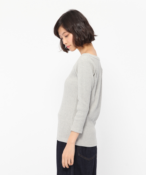 LAKOLE（ラコレ）の「テレコスクープネックプルオーバー / LAKOLE（Tシャツ/カットソー・レディース・ブラック/パープル/グレー/ホワイト・SMALL/MEDIUM）」の15枚目の写真