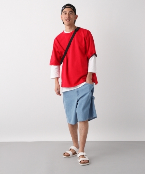 RAGEBLUE（レイジブルー）の「デニムワイドショーツ/797487（デニムパンツ・メンズ・ブルー/ダークグレー・MEDIUM/LARGE）」の11枚目の写真