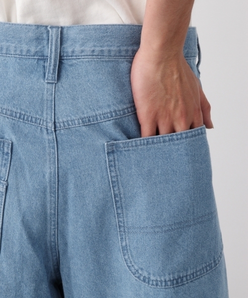RAGEBLUE（レイジブルー）の「デニムワイドショーツ/797487（デニムパンツ・メンズ・ブルー/ダークグレー・MEDIUM/LARGE）」の12枚目の写真