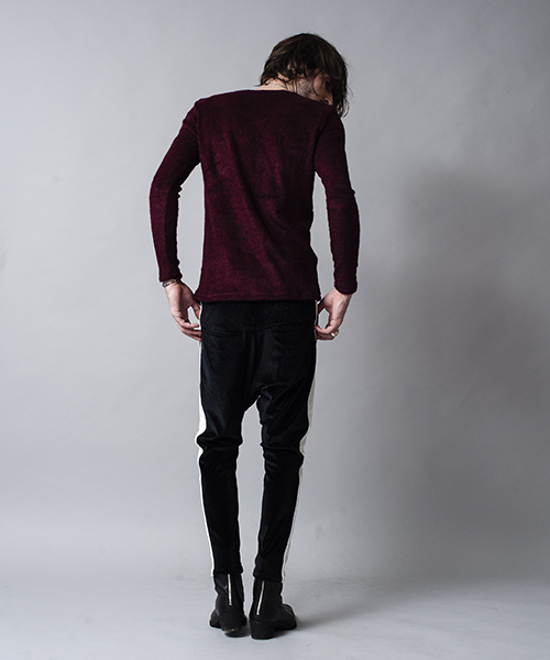 NO ID.（ノーアイディ）の「mlt2267-ビキューレラムパイルＶ－Ｎプルオーバー（Tシャツ/カットソー・メンズ・ライトグレー/ブラック/アイボリー/ワイン/ネイビー/ダークグレー・1/2/3）」の18枚目の写真