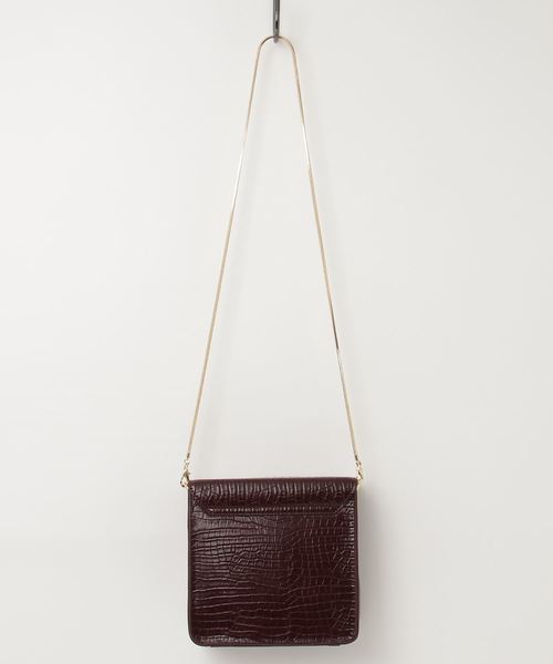 archives（アルシーヴ）の「型押しビット金具フラップショルダー（ショルダーバッグ・レディース・ブラック/ブラウン/モカ・MEDIUM）」の4枚目の写真