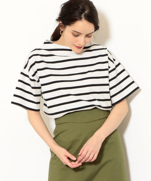 green label relaxing（グリーンレーベルリラクシング）の「NFC キモウテンジク ボトルネック カットソー（Tシャツ/カットソー・レディース・マスタード/ネイビー/その他1/グレー・FREE）」の4枚目の写真