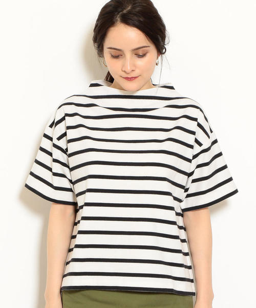 green label relaxing（グリーンレーベルリラクシング）の「NFC キモウテンジク ボトルネック カットソー（Tシャツ/カットソー・レディース・マスタード/ネイビー/その他1/グレー・FREE）」の11枚目の写真